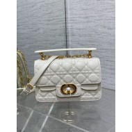 Small Dior Jolie Top Handle Bag Cannage Calfskin Latte High