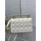 Small Dior Jolie Top Handle Bag Cannage Calfskin Latte High