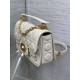 Small Dior Jolie Top Handle Bag Cannage Calfskin Latte High