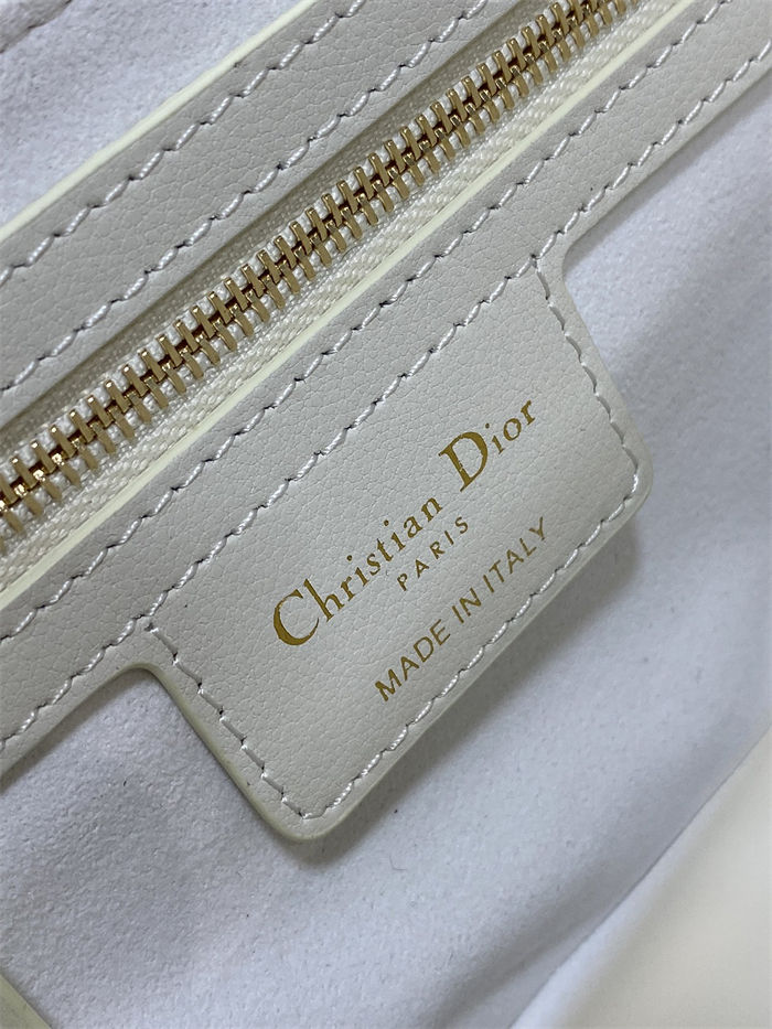 Small Dior Jolie Top Handle Bag Cannage Calfskin Latte High