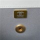 Chanel SMALL FLAP BAG WITH TOP HANDLE AS3908 Shiny Calfskin & Gold-Tone Metal White A