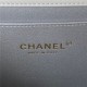 Chanel SMALL FLAP BAG WITH TOP HANDLE AS3908 Shiny Calfskin & Gold-Tone Metal White A