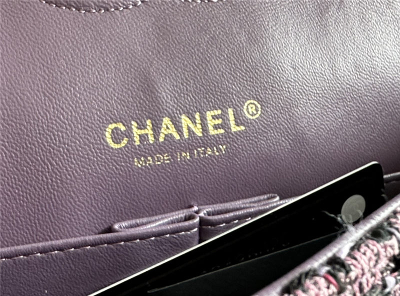 Chanel Medium Classic Flap Bag Tweed Lt-Purple High