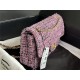 Chanel Medium Classic Flap Bag Tweed Lt-Purple High