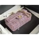 Chanel Mini Classic Flap Bag Tweed Lt-Purple High