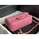 Chanel Mini Classic Flap Bag Tweed Rose-Pink High