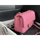 Chanel Mini Classic Flap Bag Tweed Rose-Pink High