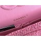 Chanel Medium Classic Flap Bag Tweed Rose-Red High