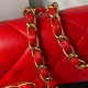 Chanel SMALL FLAP BAG Lambskin,Plexi & Gold-Tone Metal AS3986 Red A