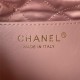 Chanel 22 MINI HANDBAG Shiny Calfskin Pink Pearl & Gold-Tone Metal AS3980 High