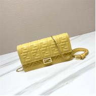 Fendi Wallet On Chain Baguette Nappa Leather Yellow High