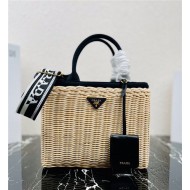 Prada Woven tote bag 1BG835 Black High