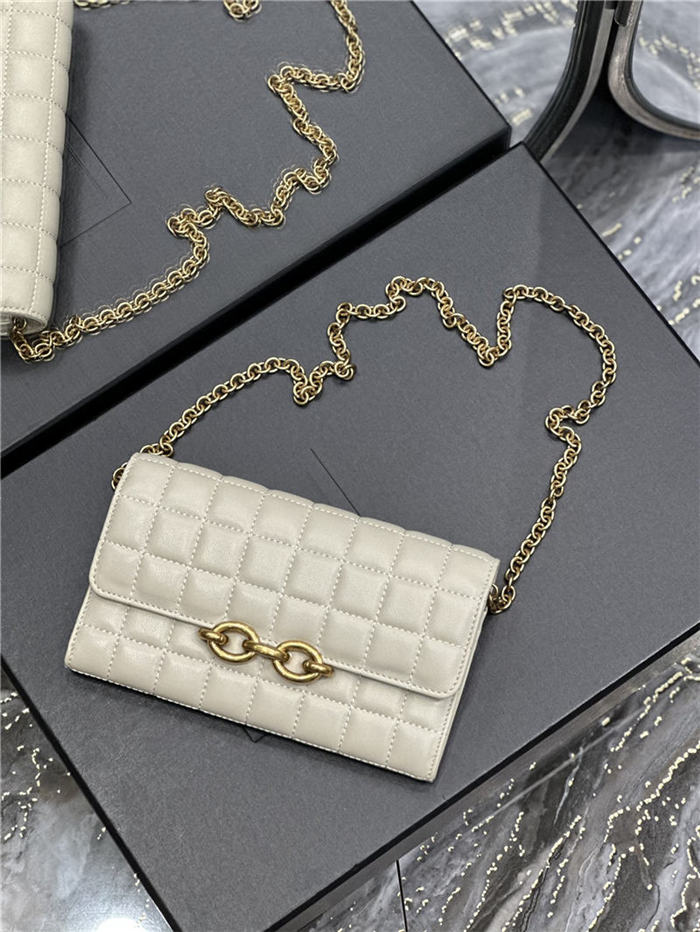 LE MAILLON CHAIN WALLET IN QUILTED LAMBSKIN High