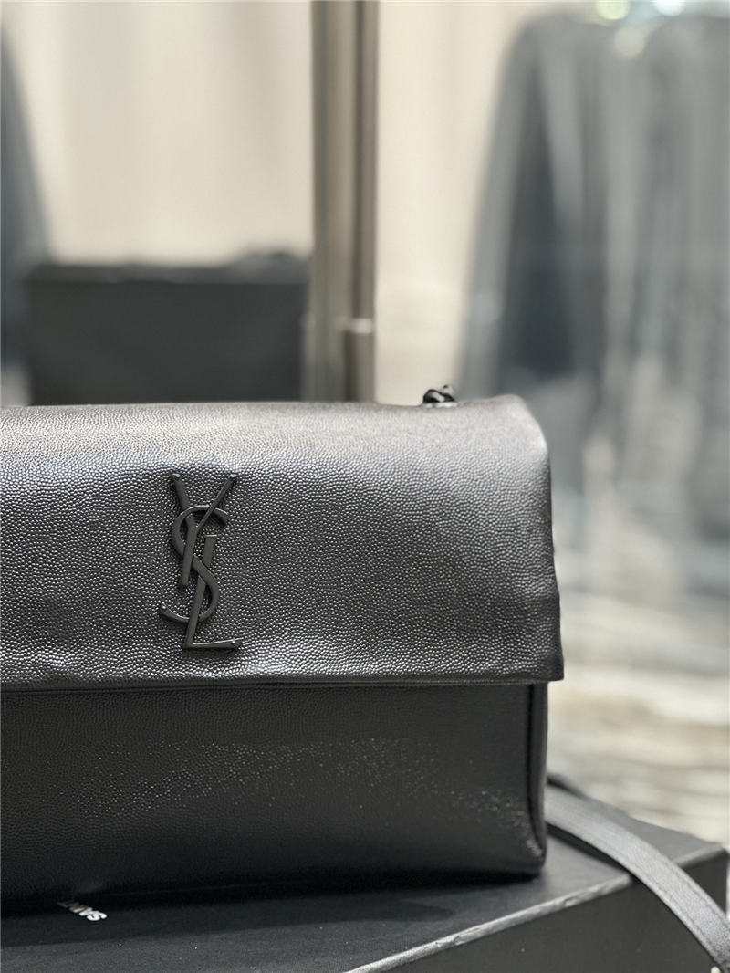 YSL West Hollywood Large GRAIN DE POUDRE EMBOSSED LEATHER High