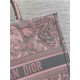 LARGE Dior BOOK TOTE Toile de Jouy Embroidery Pink&Grey High