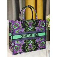 LARGE Dior BOOK TOTE Dior Indian Purple Embroidery High