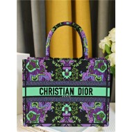 MEDIUM Dior BOOK TOTE Dior Indian Purple Embroidery High