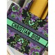 MEDIUM Dior BOOK TOTE Dior Indian Purple Embroidery High