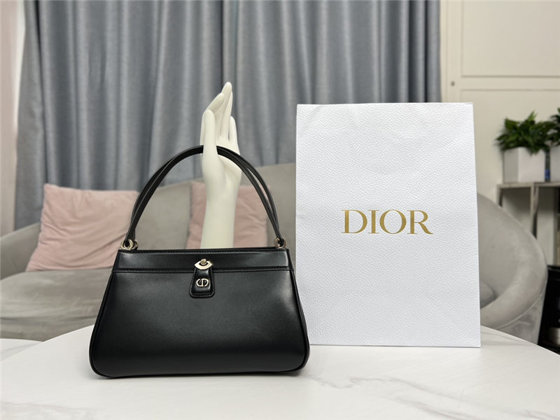 DIOR KEY MEDIUM BAG Box Calfskin Black High