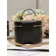 MEDIUM CD SIGNATURE VANITY CASE Calfskin with Embossed CD Signature Black High