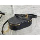 CD SIGNATURE OVAL CAMERA BAG Calfskin with Embossed CD Signature Black High