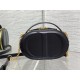 CD SIGNATURE OVAL CAMERA BAG Calfskin with Embossed CD Signature Black High