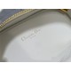 CD SIGNATURE OVAL CAMERA BAG Calfskin with Embossed CD Signature White High