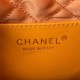 Chanel 22 MINI HANDBAG Shiny Calfskin Orange & Gold-Tone Metal AS3980 High