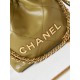 Chanel 22 MINI HANDBAG Shiny Calfskin Brown & Gold-Tone Metal AS3980 High