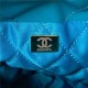 Chanel 22 MINI HANDBAG Shiny Calfskin Blue-Dk & Gold-Tone Metal AS3980 High