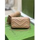 GG MARMONT MATELASSÉ SUPER MINI BAG 476433 Beige High