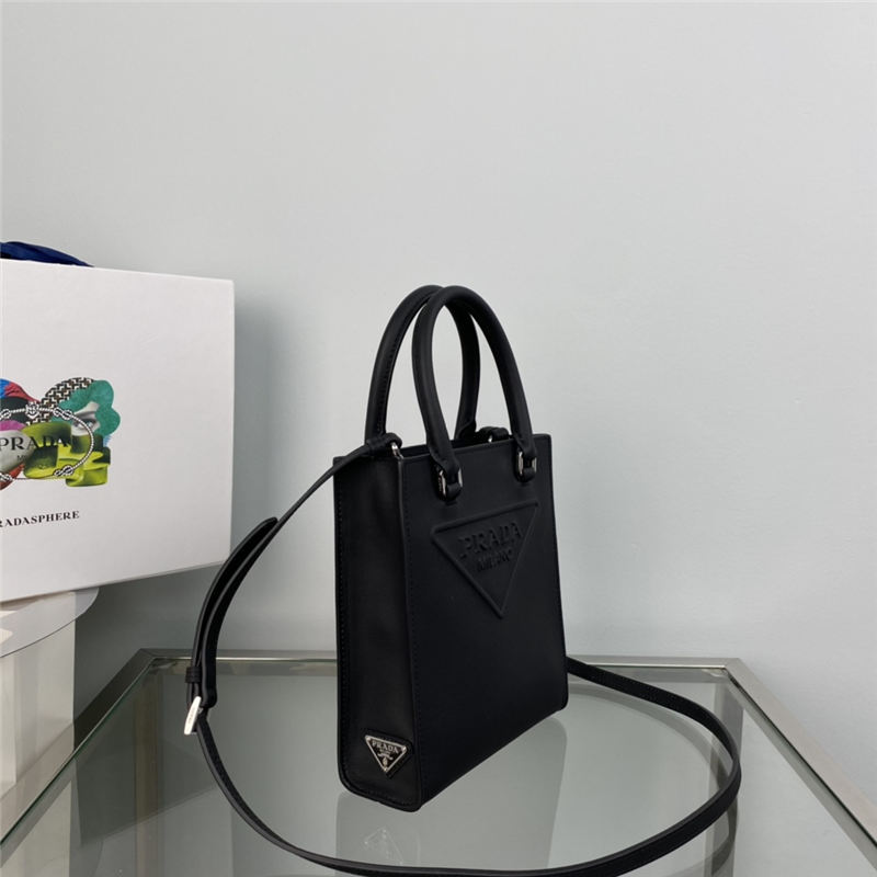 Small Saffiano leather handbag 1BA333 Black High