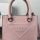 Small Saffiano leather handbag 1BA333 Pink High