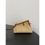 Fendi First Small Straw bag Natural High