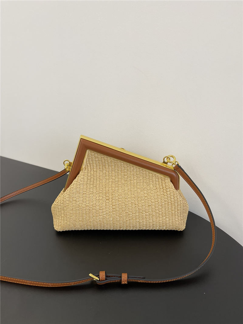 Fendi First Small Straw bag Natural High