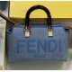 Fendi By The Way Mini Boston bag Denim Light Blue High