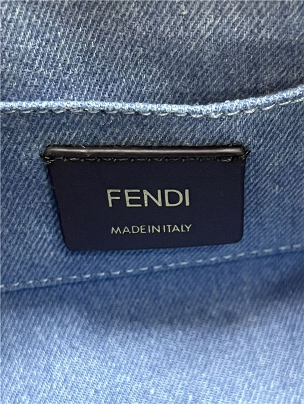 Fendi By The Way Mini Boston bag Denim Light Blue High