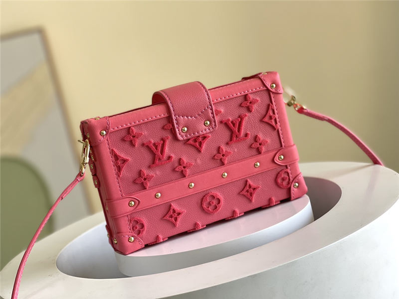 Louis Vuitton PETITE MALLE Calfskin Monogram Embroidery M20745 High