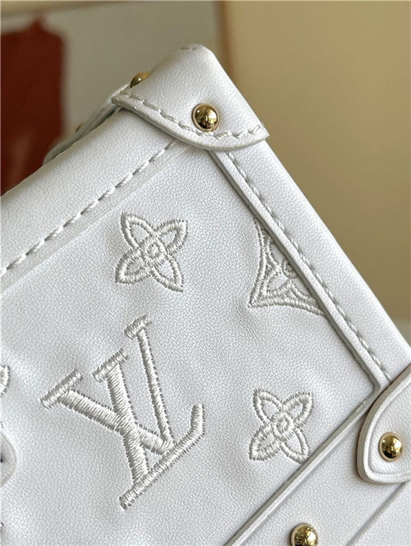 Louis Vuitton PETITE MALLE Calfskin Monogram Embroidery M20847 High