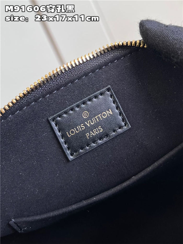 Louis Vuitton Alma BB Bag Calfskin Monogram Embroidrey M22878 Black High