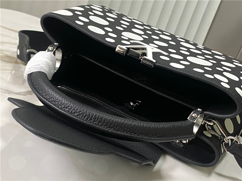 Louis Vuitton Capucines MM Taurillon LV x YK leather M21692/M48865 Black/White High