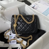 Chanel SUPERMINI FLAP BAG AS4040 Lambskin & Gold-Tone Metal Black High