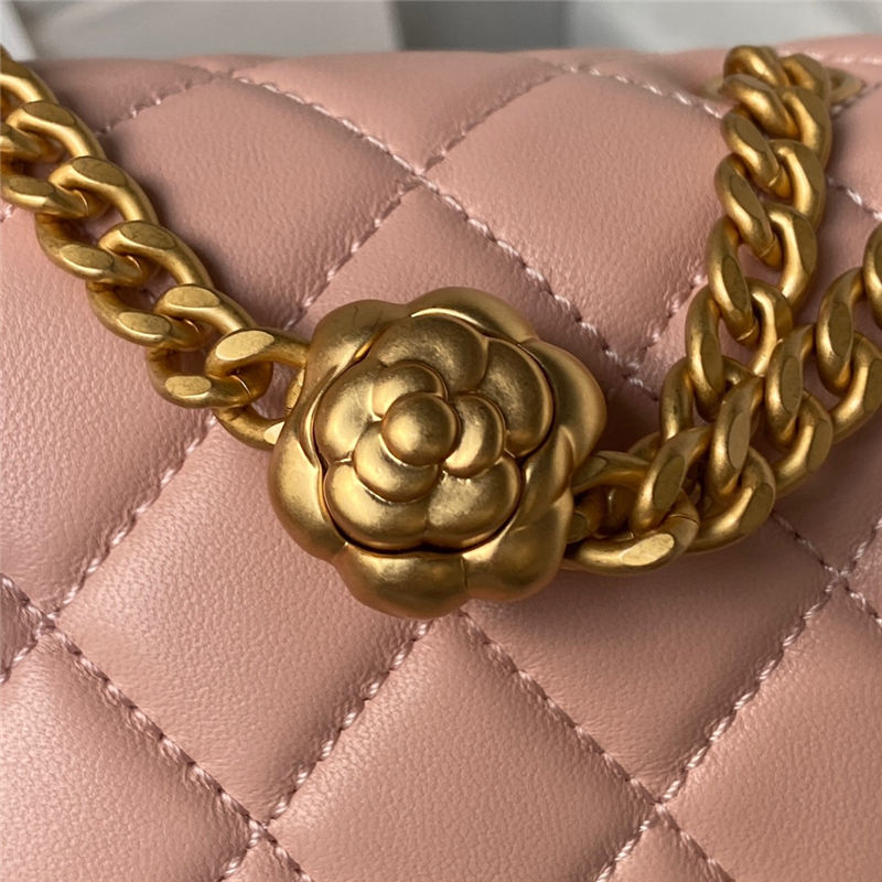 Chanel SUPERMINI FLAP BAG AS4040 Lambskin & Gold-Tone Metal Pink High