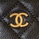 Chanel Vanity with Chain Grained Calfskin Gold Metal Black AP3204 A