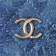 Chanel Vanity with Chain Denim Gold Metal Blue AP3204 A