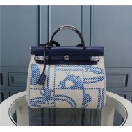 Hermes Herbag 31 Blue Navy High