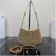 Prada Cleo satin bag with crystals 1BC169 Gold High