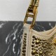 Prada Cleo satin bag with crystals 1BC169 Gold High