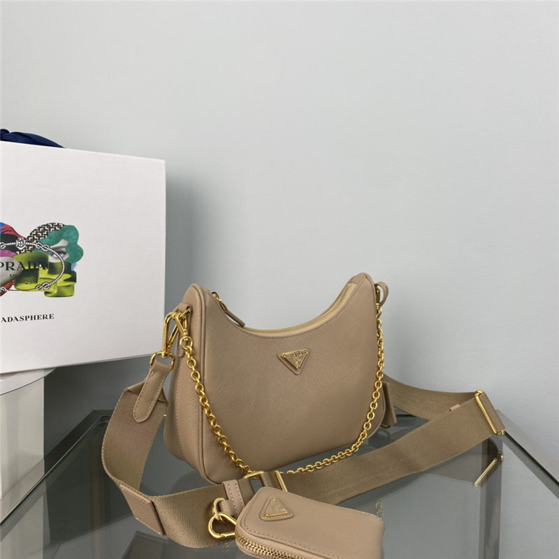 Prada Re-Edition 2005 Saffiano leather bag 1BH204 Beige High