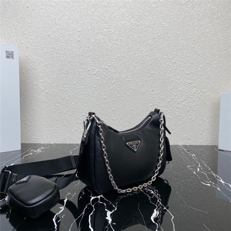 Prada Re-Edition 2005 Padded nappa-leather bag 1BH204 Black High